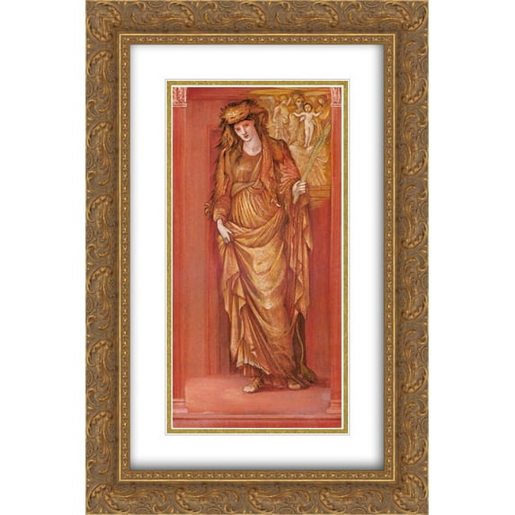 Edward Burne Jones 2x Matted 16x24 Gold Ornate Framed Art Print 'Crudelitas And Saevitia'