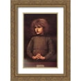 thumbnail image 1 of Edward Burne Jones 2x Matted 18x24 Gold Ornate Framed Art Print 'Portrait of a Young Boy', 1 of 2