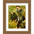 thumbnail image 1 of Edward Burne Jones 2x Matted 20x24 Gold Ornate Framed Art Print 'The Beguiling of Merlin', 1 of 2