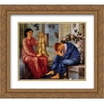 thumbnail image 1 of Edward Burne Jones 2x Matted 22x20 Gold Ornate Framed Art Print 'The Lament', 1 of 2