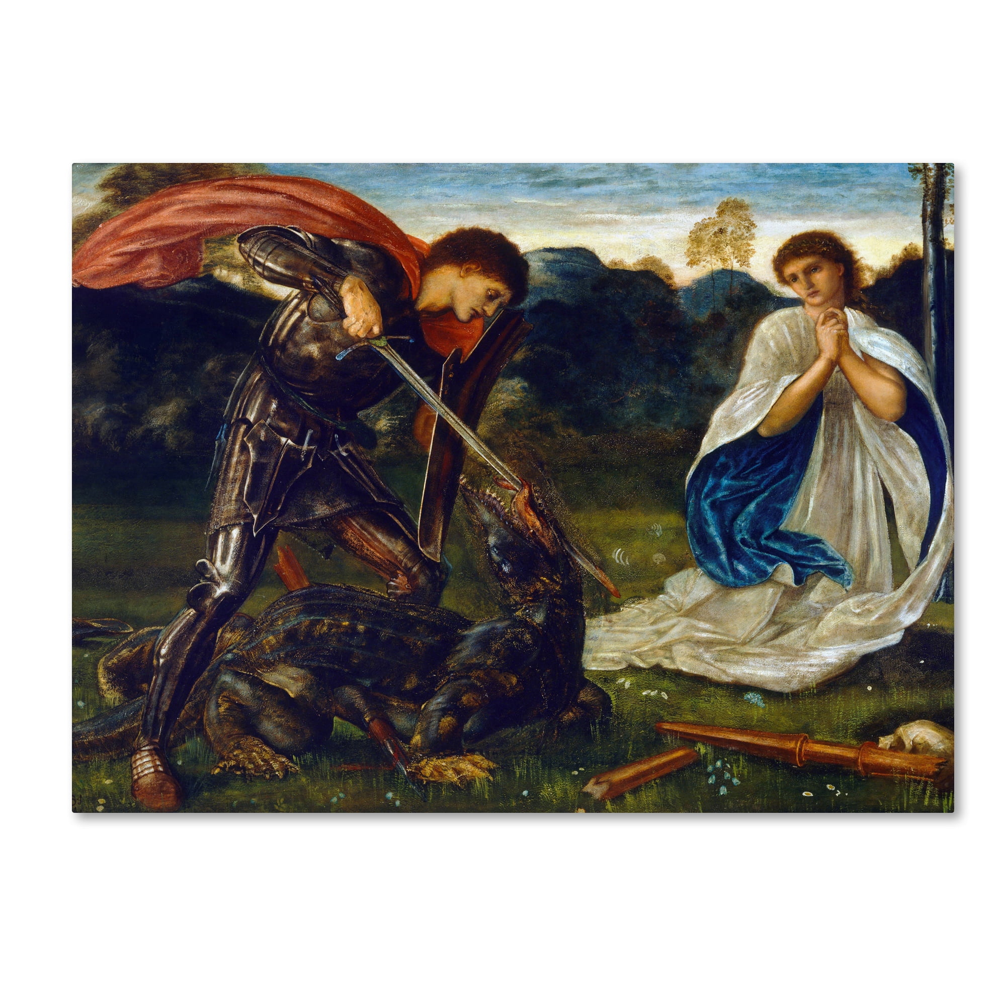 Edward Burne-Jones 'St George Kills The Dragon Vi 2' Canvas Art