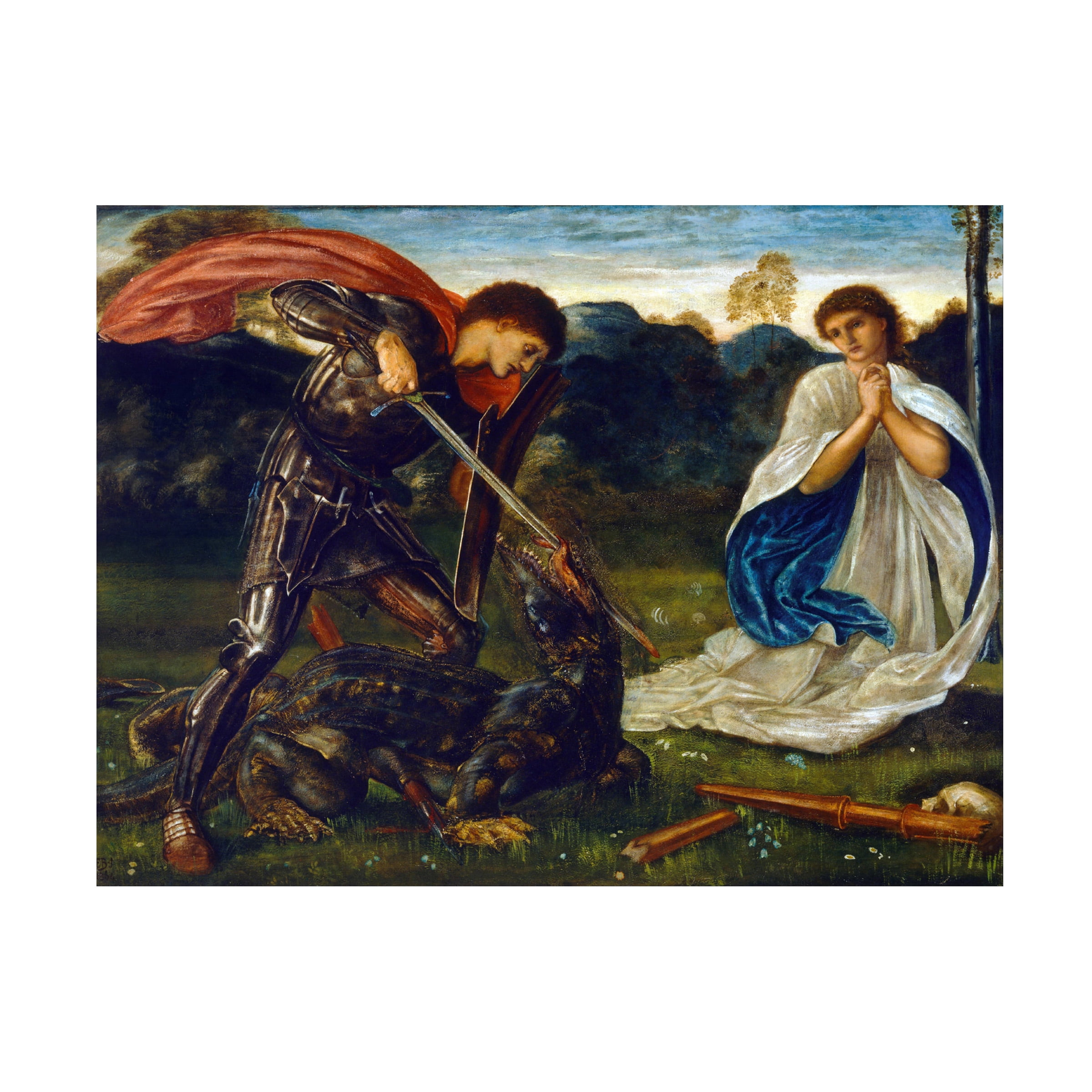 Edward Burne-Jones 'St George Kills The Dragon Vi 2' Canvas Art