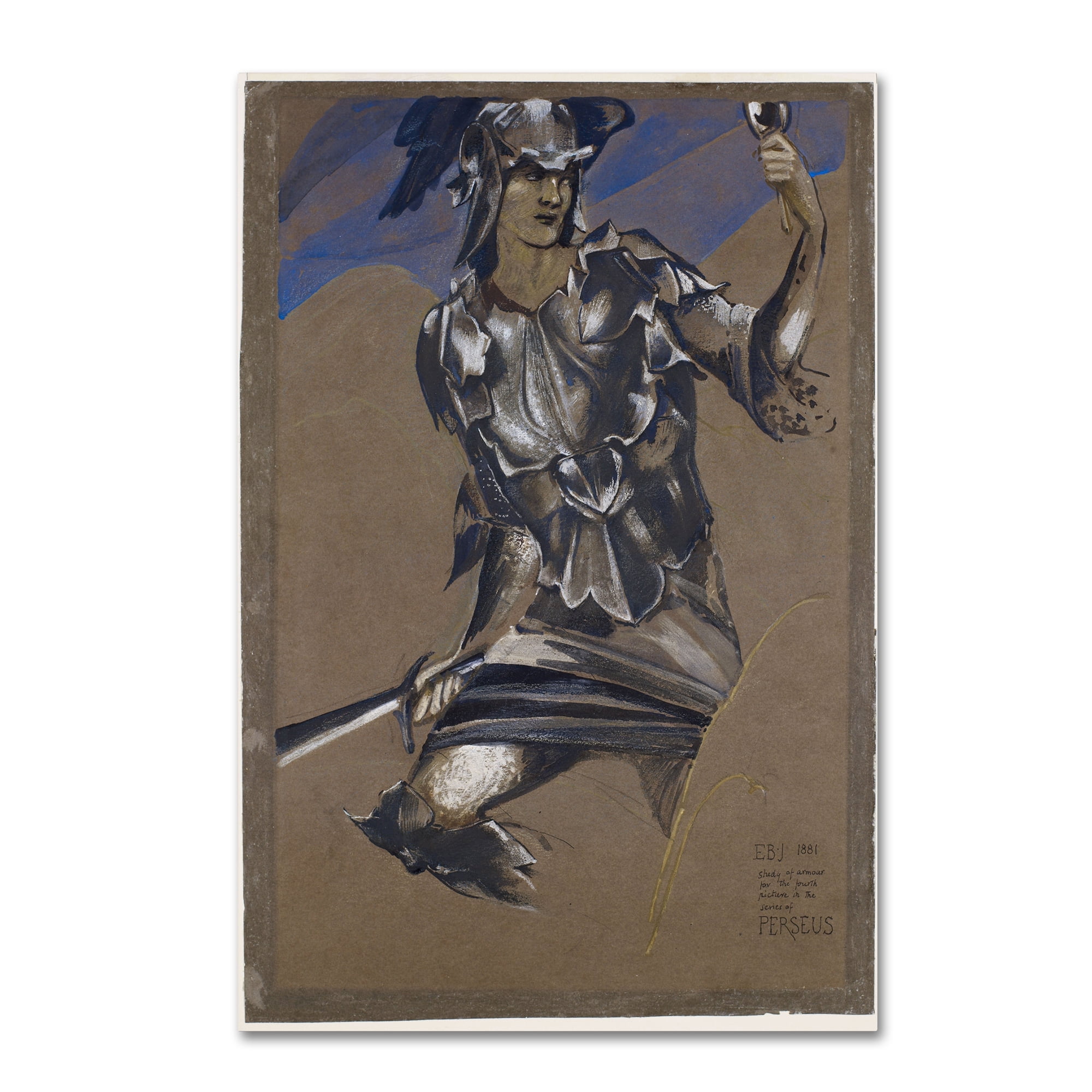 Edward Burne-Jones Study of Perseus in Armour Gallery-Wrapped Canvas Art