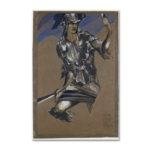 Edward Burne-Jones 'Study Of Perseus In Armour' Canvas Art