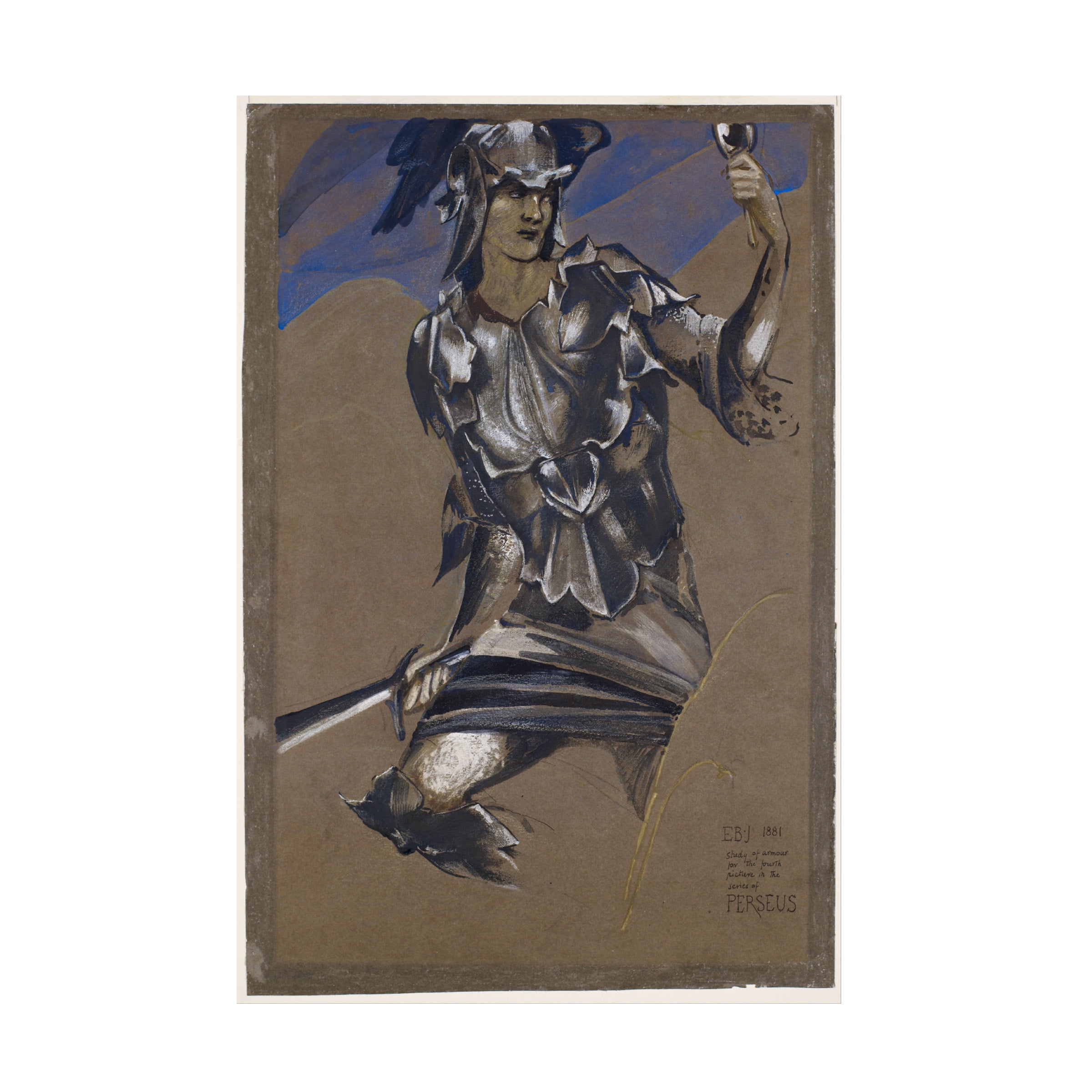 Edward Burne-Jones 'Study Of Perseus In Armour' Canvas Art