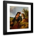 thumbnail image 1 of Edward Charles Barnes 12x14 Black Modern Framed Museum Art Print Titled - The Flower Girl, 1 of 5