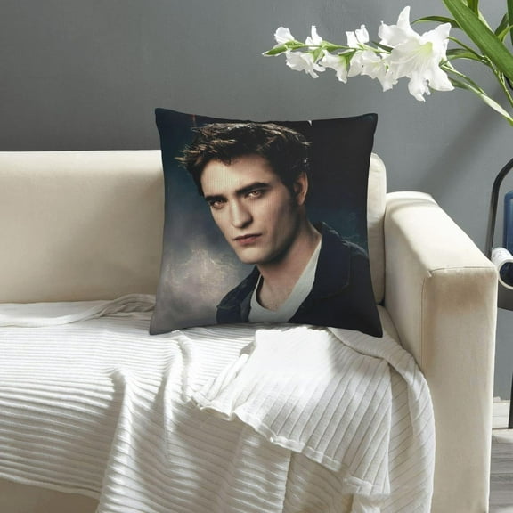 Edward-Cullen Bella-Swan-Twilight 18"X 18"Inch Polyester Pillow Cases Home Decor Decorations Square Soft Throw Pillow Covers for Car Bed Bedroom Sofa