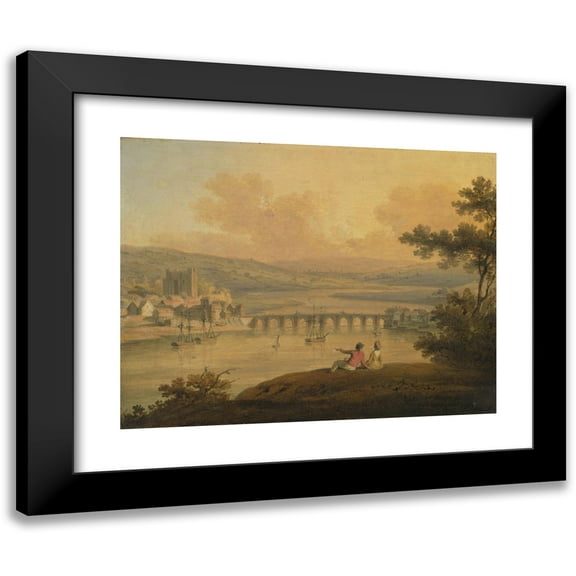 Edward Dayes 14x12 Black Modern Framed Museum Art Print Titled - Rochester