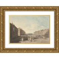 thumbnail image 1 of Edward Dayes 18x14 Gold Ornate Wood Frame and Double Matted Museum Art Print Titled - Queen Square, London (1786), 1 of 4