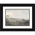 thumbnail image 1 of Edward Dayes 24x18 Black Ornate Framed Double Matted Museum Art Print Titled: Coast Scene with Mouth of a River, 1 of 5