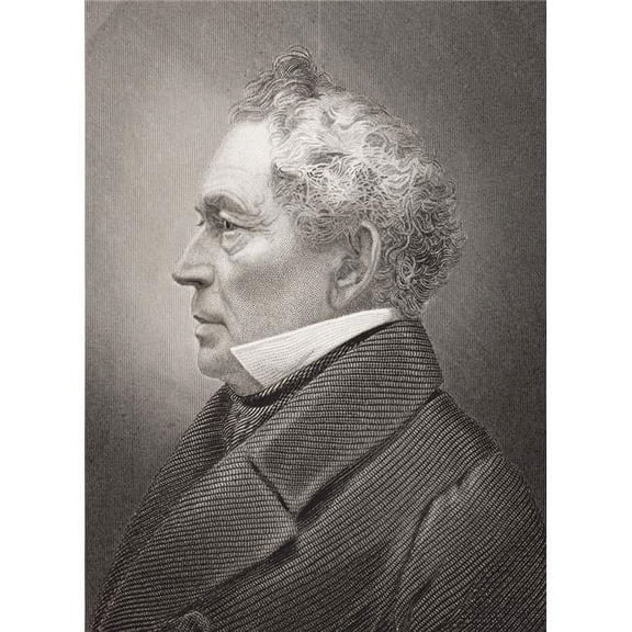 Edward Everett 1794 - 1865 American Orator - Essayist - Diplomatist & Statesman From The Book Gallery of Historical Portraits Published C.1880 Poster Print - 12 x 17