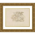 thumbnail image 1 of Edward Francis Burney 24x19 Gold Ornate Framed and Double Matted Museum Art Print Titled - Fools Planting a Tree, 1 of 4
