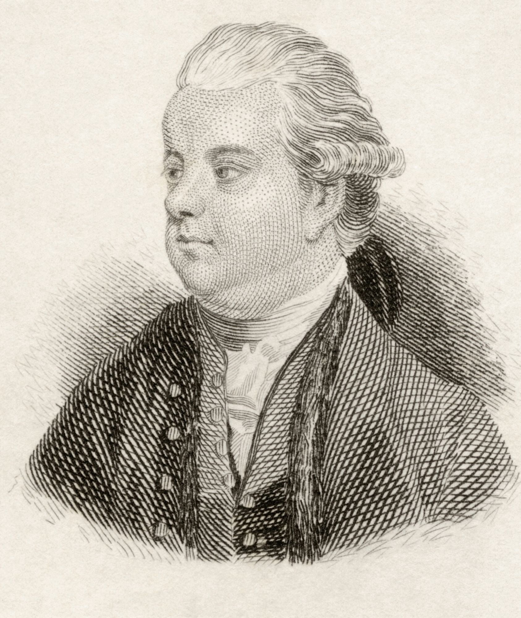 Edward Gibbon 1737 To 1794 English Historian And Member Of Parliament From Crabbes Historical Dictionary Published 1825 Canvas Art - Ken Welsh Design Pics (26 x 32)