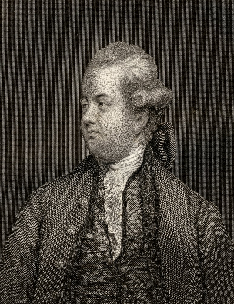 Edward Gibbon1737-1794 English Rationalist Historian And Scholar Engraved By WHEgleton From A Painting By SirJoshua Reynolds Canvas Art - Ken Welsh Design Pics (24 x 32)