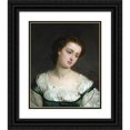 thumbnail image 1 of Edward Harrison May 15x18 Black Ornate Wood Framed Double Matted Museum Art Print Titled - Portrait of a Young Woman (1862), 1 of 5