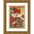 thumbnail image 1 of Edward Henry Potthast 14x18 Gold Ornate Wood Frame and Double Matted Museum Art Print Titled - The Century. the July Number (1896), 1 of 4