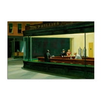 Edward Hopper Art Painting Nighthawk Oil Painting Poster Wall Art Picture Print Canvas Painting Modern Bar Office Decoration Poster