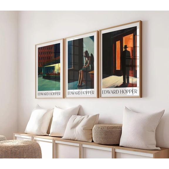 Edward Hopper Art Prints Gallery Wall Art Set Edward Hopper Poster Bundle Home Decor Office Wall Art Set 3