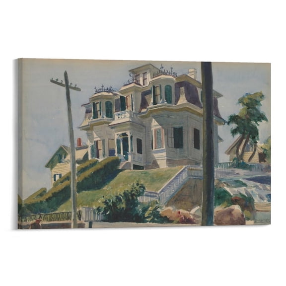 Edward.Hopper. Dezoomify-result Large Canvas Printing Famous Paintings Wall Decoration Painting Artwork Wall Art Poster Scroll Canvas Painting Picture Living Room Decor Home 24x36inch(60x90cm)