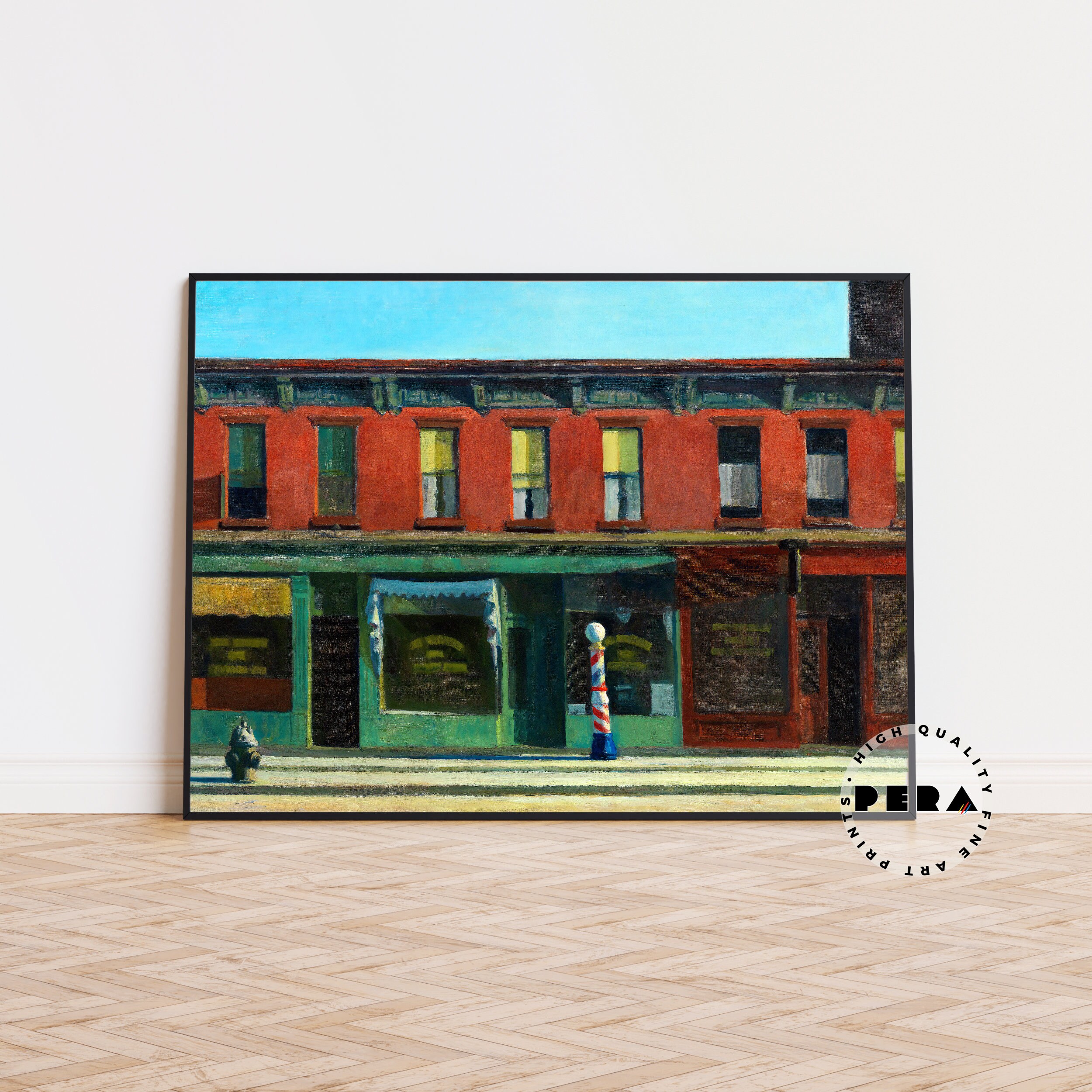 Edward Hopper Early Sunday Morning Poster, Exhibition Poster, Vintage Poster, Museum Poster