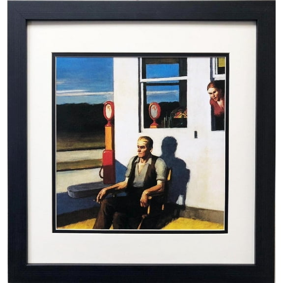 Edward Hopper "Four Lane Road" (Detail) New CUSTOM FRAMED Art Generic