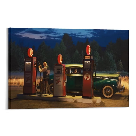 Edward Hopper - Gas Station Prints Wall Art Poster (2) Art Poster Canvas Painting Decor Wall Print Photo Gifts Home Modern Decorative Posters 12x18inch(30x45cm)