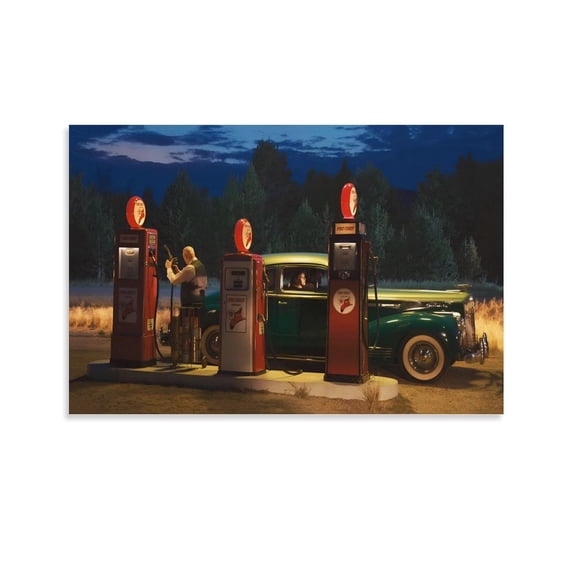 Edward Hopper - Gas Station Prints Wall Art Poster (2) Picture Print Canvas Poster Wall Paint Art Posters Decor Modern Home Artworks Gift 08x12inch(20x30cm)