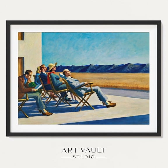 Edward Hopper People In The Sun Poster Hopper Print Edward Hopper Wall Art Summer Bedroom Wall Art Edward Hopper Print Hopper - Wall Art Print, 16x24 UNFRAMED