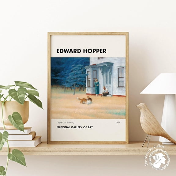 Edward Hopper Poster, Cape Cod Evening Art Print, American Realism Wall Decor UNFRAMED Poster, Wall Art for Decor, Present, 8x12