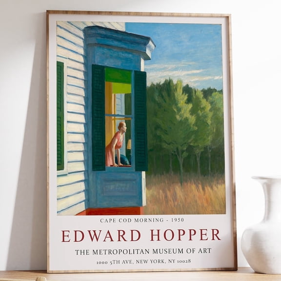 Edward Hopper Poster, Cape Cod Morning, Wall Art Decor, Realism, Architecture, Scenery, Gift Idea, Minimalism UNFRAMED PAPER POSTER, Home Decor, Vintage Gift, Living Room Dercor