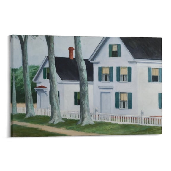 Edward.Hopper. Two Puritans Large Canvas Printing Famous Paintings Wall Decoration Painting Artwork Wall Art Poster Scroll Canvas Painting Picture Living Room Decor Home 12x18inch(30x45cm)