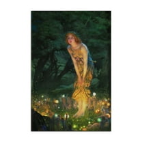 Edward Hughes Midsummer Eve Art Painting Poster Pre-Raphaelite Woman Portrait Oil Painting Print Canvas Painting Wall Art Modern Bedroom Decor Poster