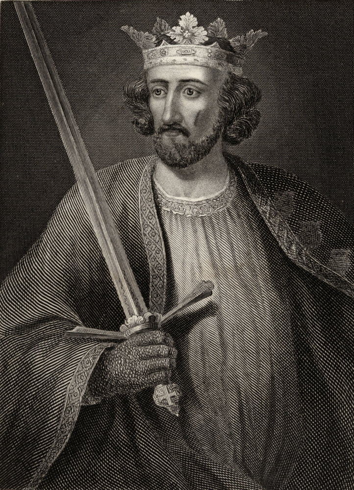 Edward I Aka Longshanks 1239 1307 King Of England Engraving From An Ancient Statue At Caernarvon Castle Canvas Art - Ken Welsh Design Pics (24 x 34)