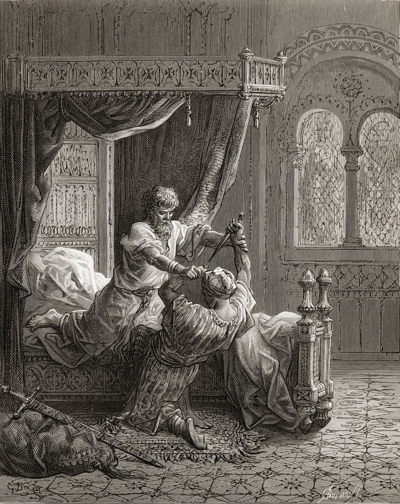 Edward I Of England 1239 To 1307 Kills His Would-Be Assassin June 1272 Canvas Art - Ken Welsh Design Pics (13 x 17)