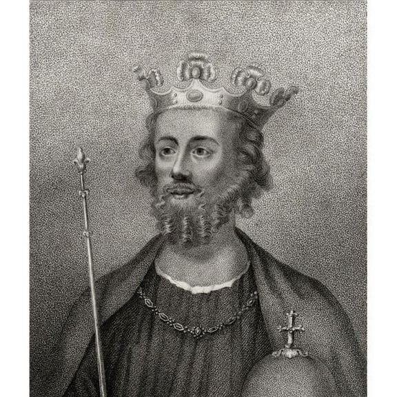 Edward Ii of Caernarfon 1284 1327 King of England 1307-1327 Engraved by Bocquet From the Book A Catalogue of the Royal 1 Poster Print - 13 x 16