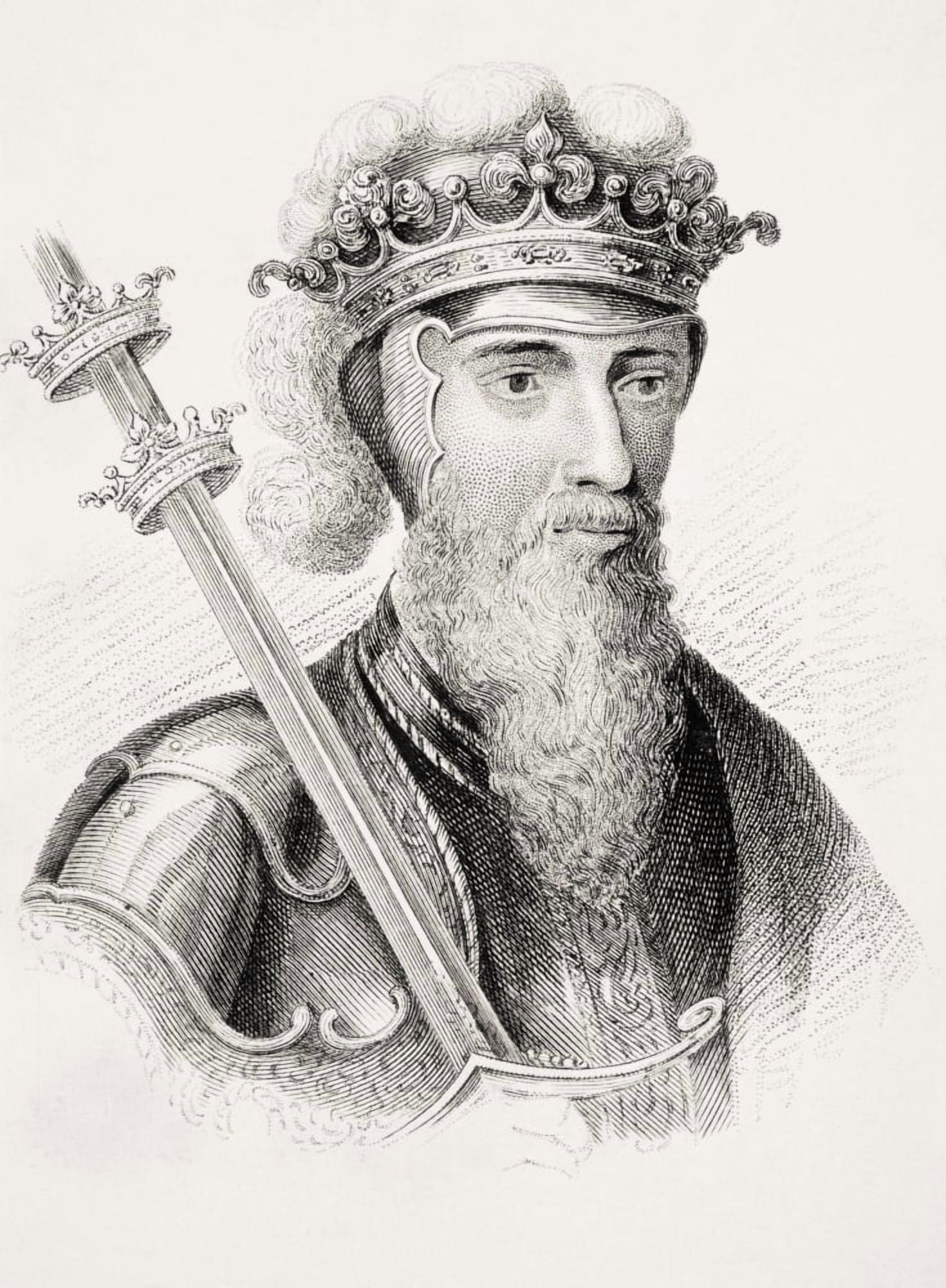 Edward Iii 1312-1377 King Of England From Old Englands Worthies By Lord Brougham And Others Published London Circa 1880s Canvas Art - Ken Welsh Design Pics (12 x 17)