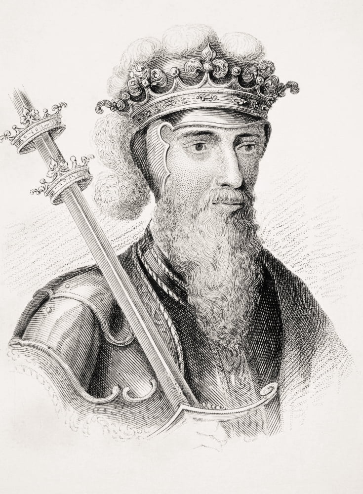 Edward Iii 1312-1377 King Of England From Old Englands Worthies By Lord Brougham And Others Published London Circa 1880s Canvas Art - Ken Welsh Design Pics (24 x 34)