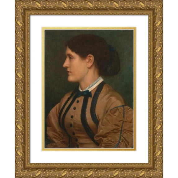 Edward John Poynter 14x18 Gold Ornate Wood Frame and Double Matted Museum Art Print Titled - Eliza Eastlake