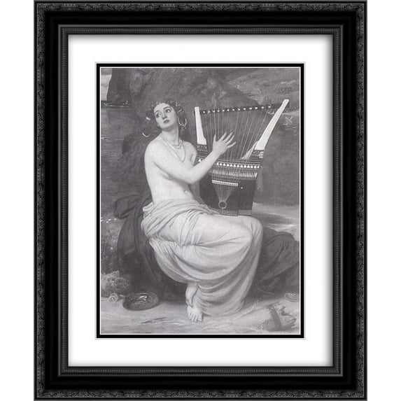 Edward John Poynter 2x Matted 20x24 Black Ornate Framed Art Print 'The Siren'