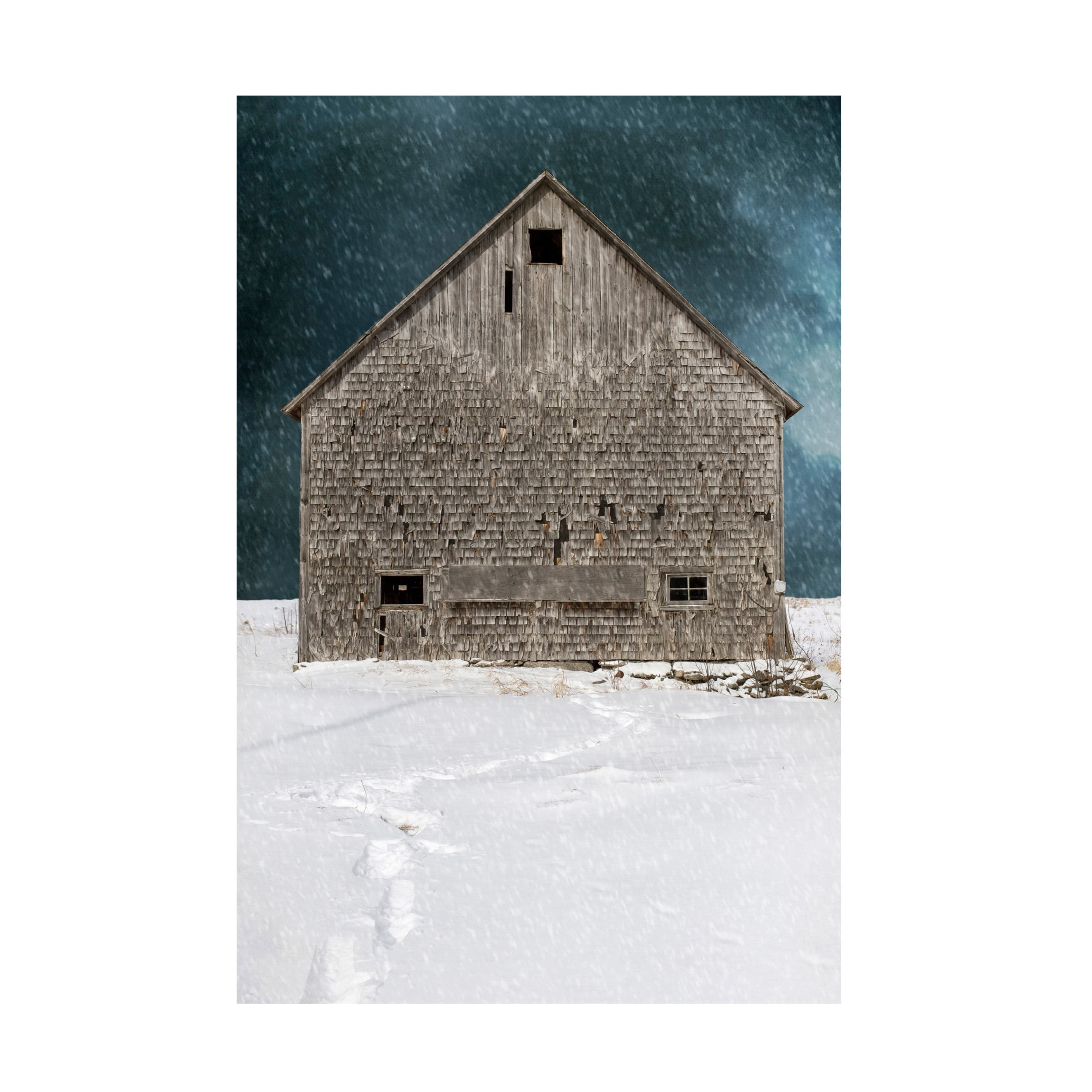 Edward M Fielding 'Old Barn' Canvas Art