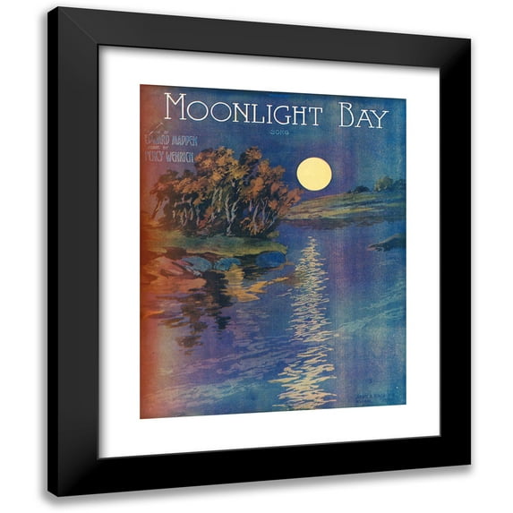 Edward Madden 15x18 Black Modern Framed Museum Art Print Titled - Moonlight Bay (1912)