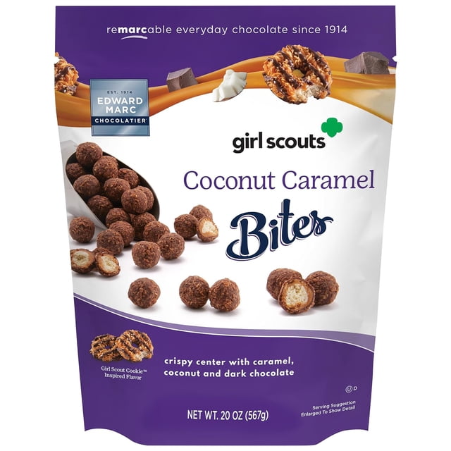 Edward Marc Girl Scouts Coconut Caramel Bites, 20 Ounce