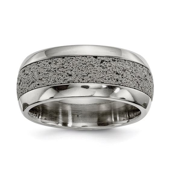 Edward Mirell 10mm Gr Ti Beveled w/ Gray Crete Insert Band