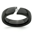 thumbnail image 1 of Edward Mirell Black Ti .10ct Diamond 6mm Band, 1 of 7