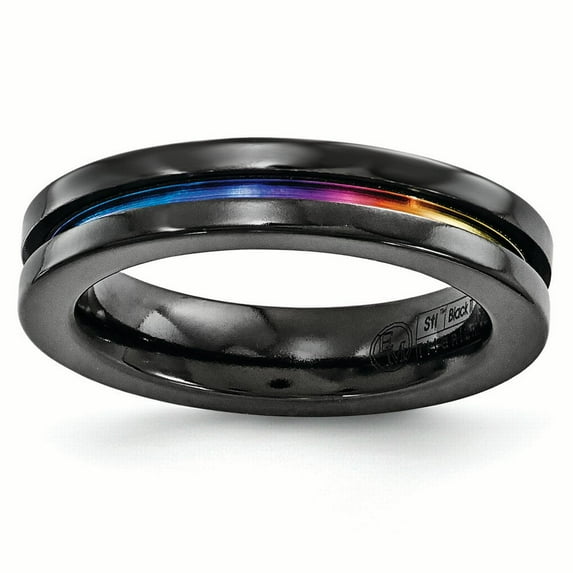 Edward Mirell Black Ti Anodized 4mm Band EMR173
