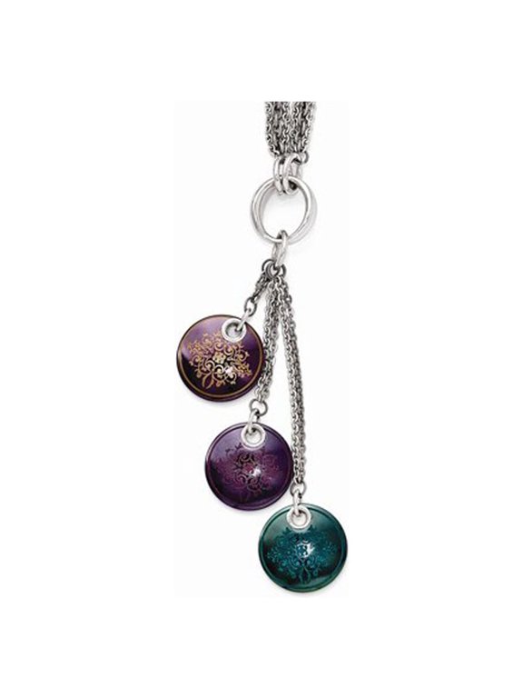 Black Ti Multi-color Anodized & Sterling Silver Necklace