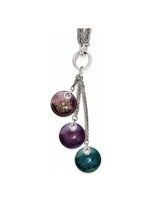Black Ti Multi-color Anodized Sterling Silver Necklace