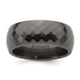 thumbnail image 1 of Edward Mirell Black Ti Polished Faceted 9mm Band, 1 of 8