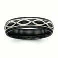 thumbnail image 1 of Edward Mirell Black Ti & Sterling Silver Satin Infinity Ring, 1 of 5