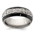 thumbnail image 1 of Edward Mirell Black Ti w/Sterling Silver Casted 9mm Band, 1 of 6